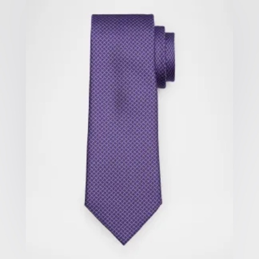 ZEGNA
Men's Lattice-Print Silk Tie